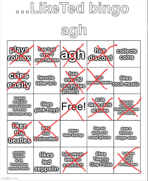 …LikeTed bingo | probably | image tagged in liketed bingo | made w/ Imgflip meme maker