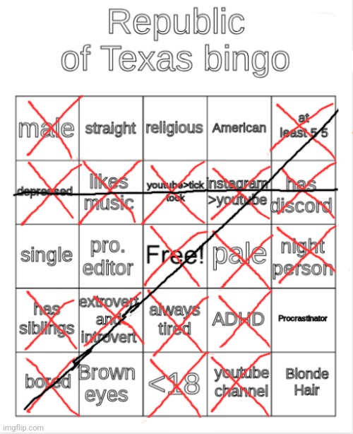 Republic of Texas Bingo | image tagged in republic of texas bingo | made w/ Imgflip meme maker