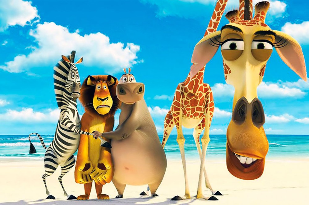 High Quality Madagascar Animals with Melman with a bigger head Blank Meme Template