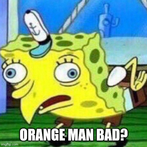 triggerpaul | ORANGE MAN BAD? | image tagged in triggerpaul | made w/ Imgflip meme maker