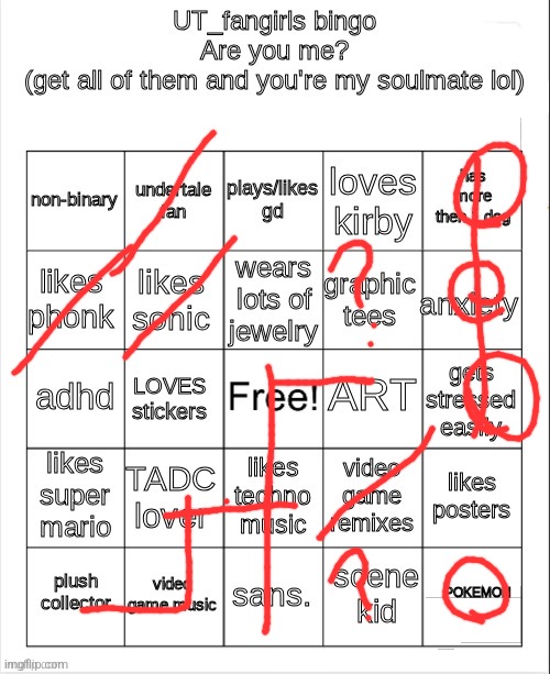 UT_fangirls bingo | image tagged in ut_fangirls bingo | made w/ Imgflip meme maker