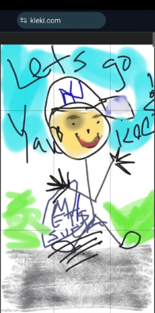 Kleki Yankee Drawing! Can't Believe They Won! | image tagged in kleki yankee drawing,baseball,drawing,funny | made w/ Imgflip meme maker