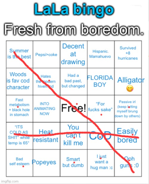 Another LaLa bingo | image tagged in another lala bingo | made w/ Imgflip meme maker