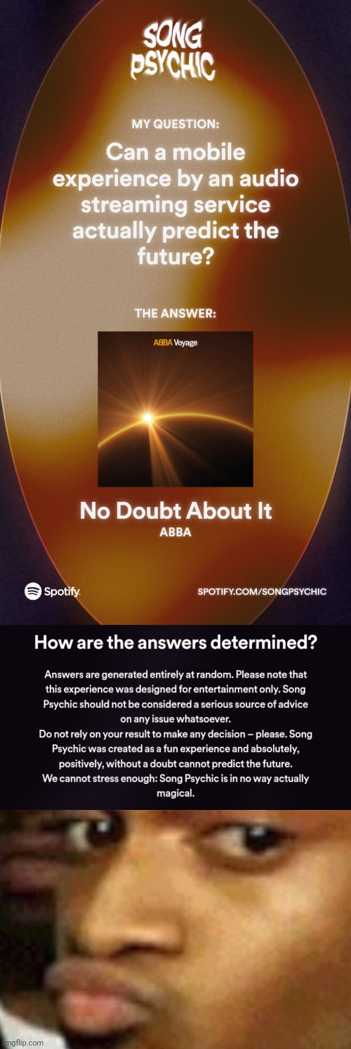 Doubt | image tagged in doubtful lips,spotify | made w/ Imgflip meme maker