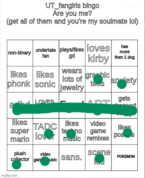 :3 | image tagged in ut_fangirls bingo | made w/ Imgflip meme maker