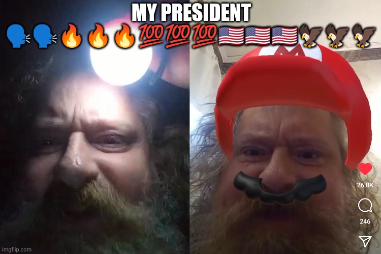 Brent Peterson goated | MY PRESIDENT 🗣️🗣️🔥🔥🔥💯💯💯🇺🇸🇺🇸🇺🇸🦅🦅🦅 | made w/ Imgflip meme maker