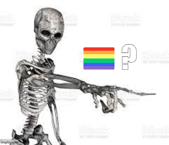 skeleton pointing | ?️‍?? | image tagged in skeleton pointing | made w/ Imgflip meme maker