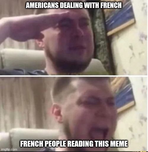 America is better | AMERICANS DEALING WITH FRENCH; FRENCH PEOPLE READING THIS MEME | image tagged in better,funny | made w/ Imgflip meme maker