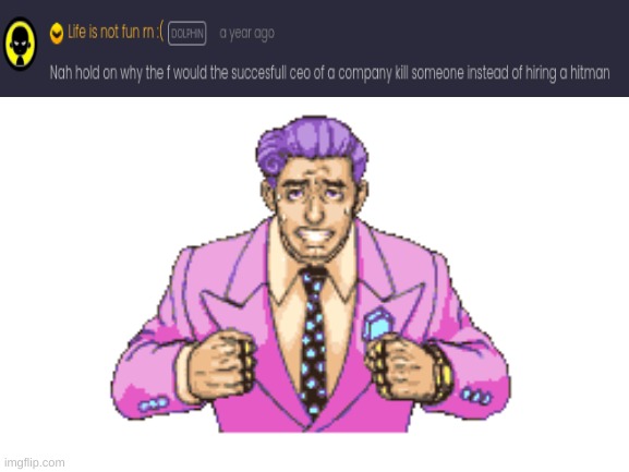 Dumb American | image tagged in ace attorney,pwaa,red,redd white,white,redd | made w/ Imgflip meme maker