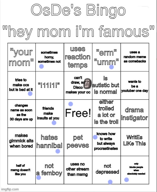 OsDe's Bingo | 🗿 | image tagged in osde's bingo | made w/ Imgflip meme maker