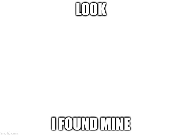 LOOK I FOUND MINE | made w/ Imgflip meme maker