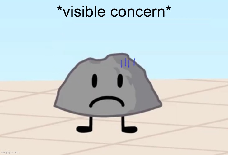 BFDI Rocky Frown | *visible concern* | image tagged in bfdi rocky frown | made w/ Imgflip meme maker