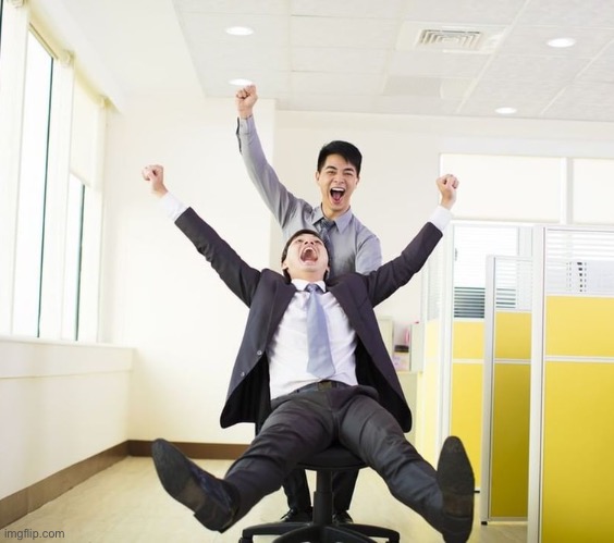 workers having fun in office | image tagged in workers having fun in office | made w/ Imgflip meme maker