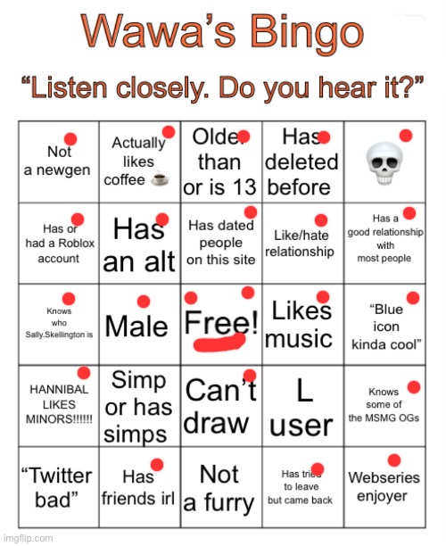 i’m so tired rn | image tagged in wawa s bingo | made w/ Imgflip meme maker