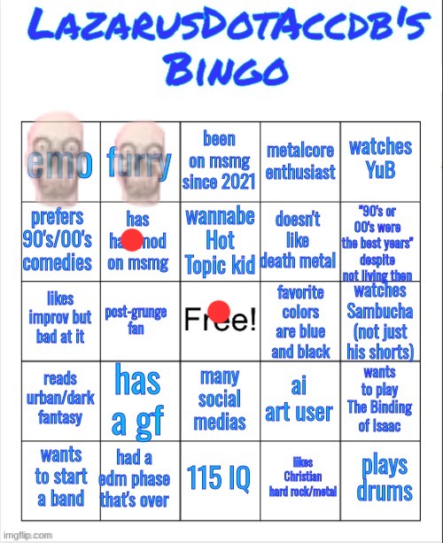 trash ahh bingo | image tagged in lazarus bingo | made w/ Imgflip meme maker