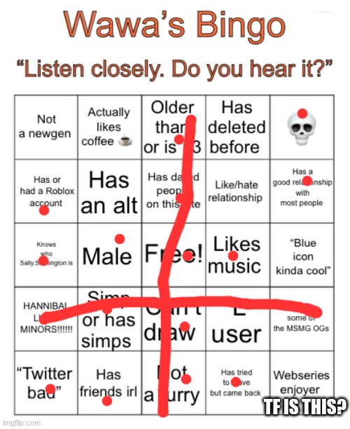 Wawa’s Bingo | TF IS THIS? | image tagged in wawa s bingo | made w/ Imgflip meme maker