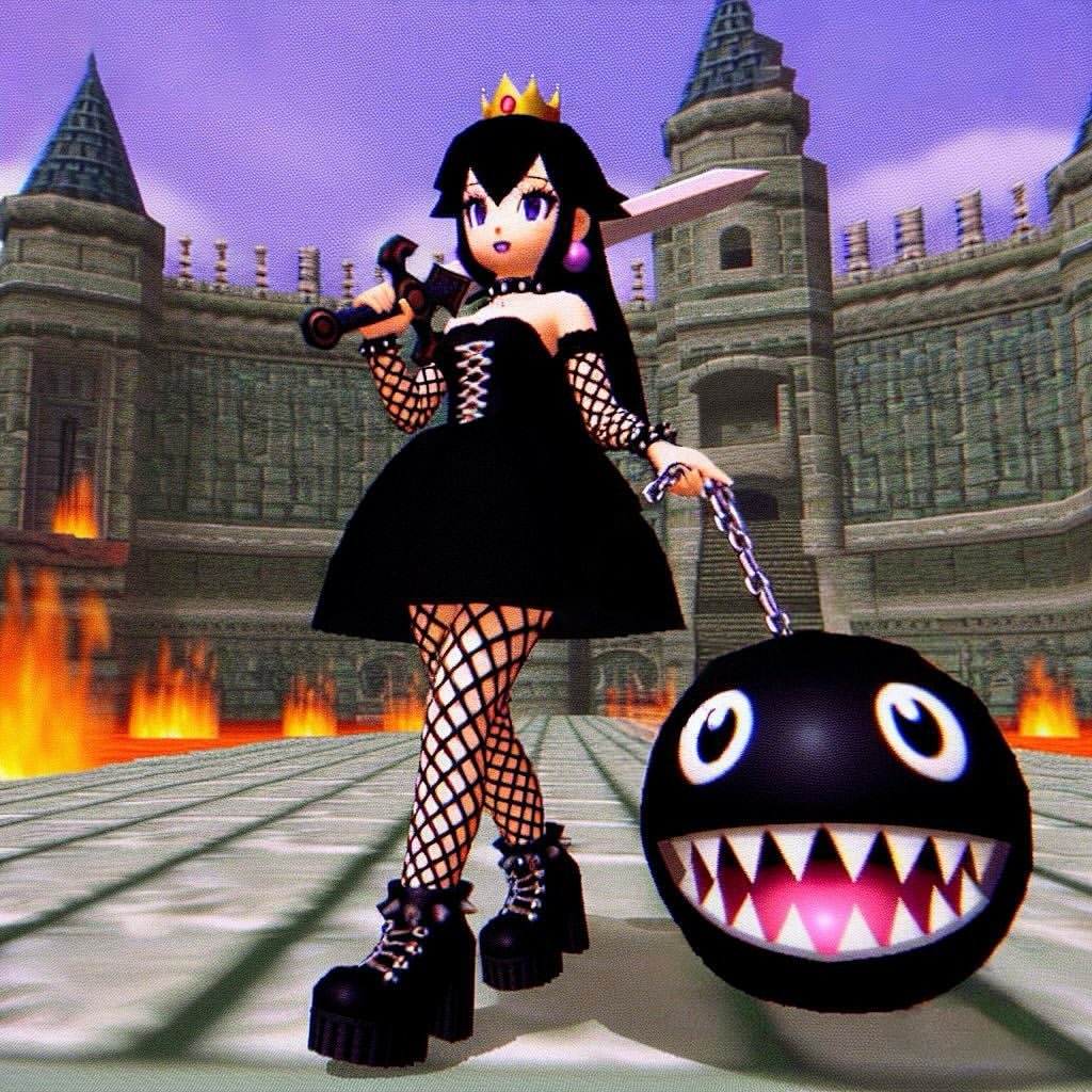 goth peach Blank Meme Template