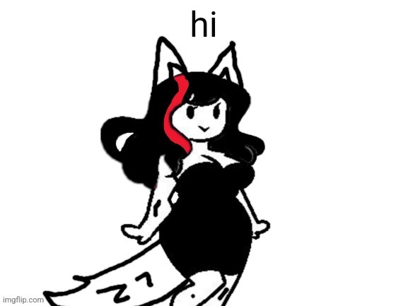 claire furry | hi | image tagged in claire furry | made w/ Imgflip meme maker