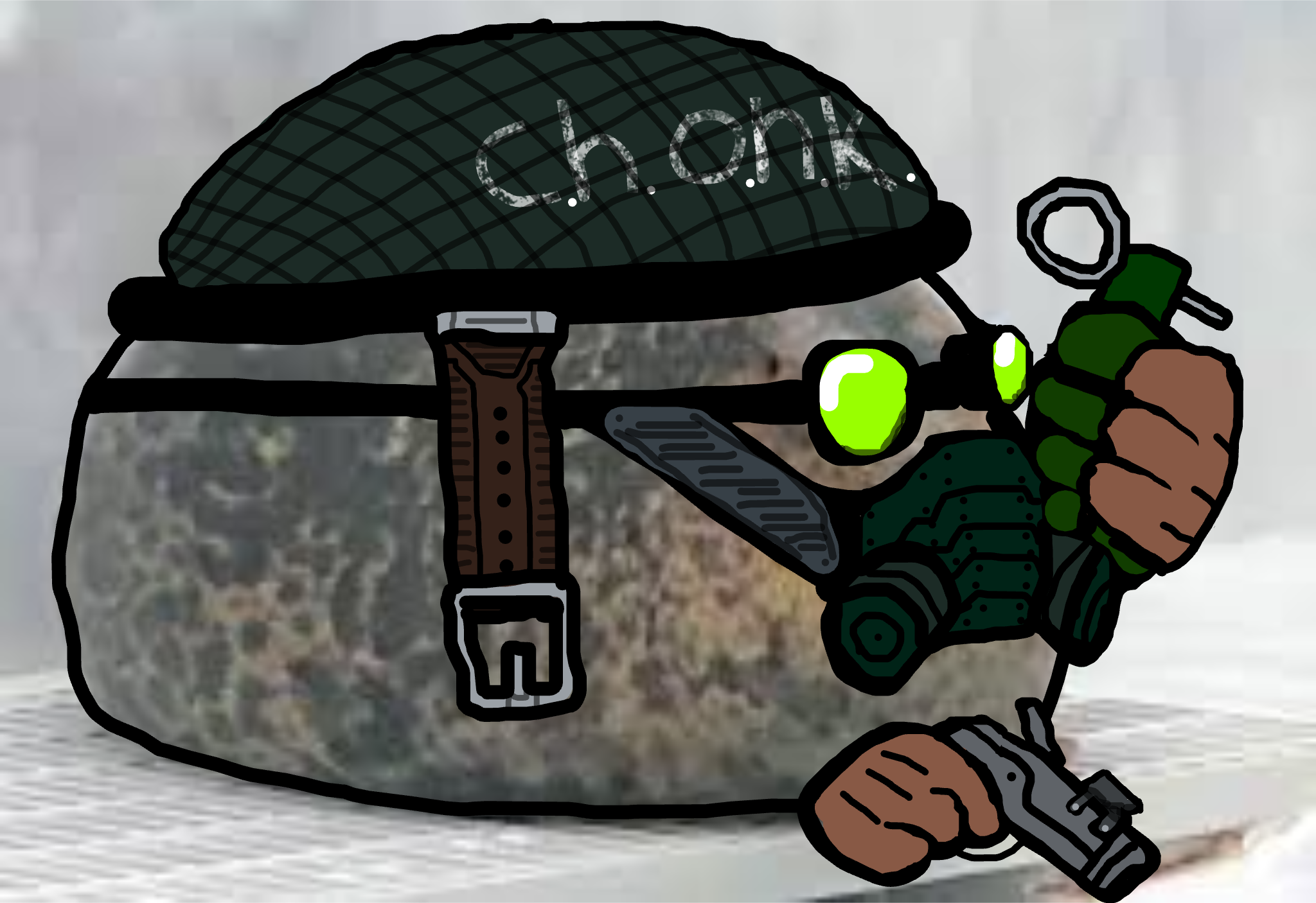 High Quality TACTICAL CHONK DEPLOYED Blank Meme Template