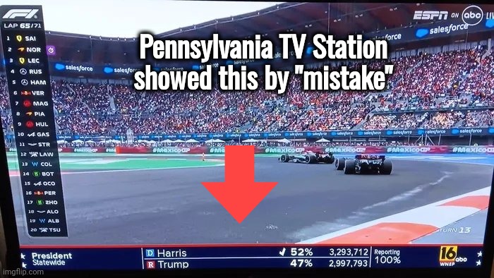 Over before before it started | Pennsylvania TV Station showed this by "mistake" | image tagged in resistance is futile,democrats democratting,cheating,politicians suck,waste of time,we're all doomed | made w/ Imgflip meme maker