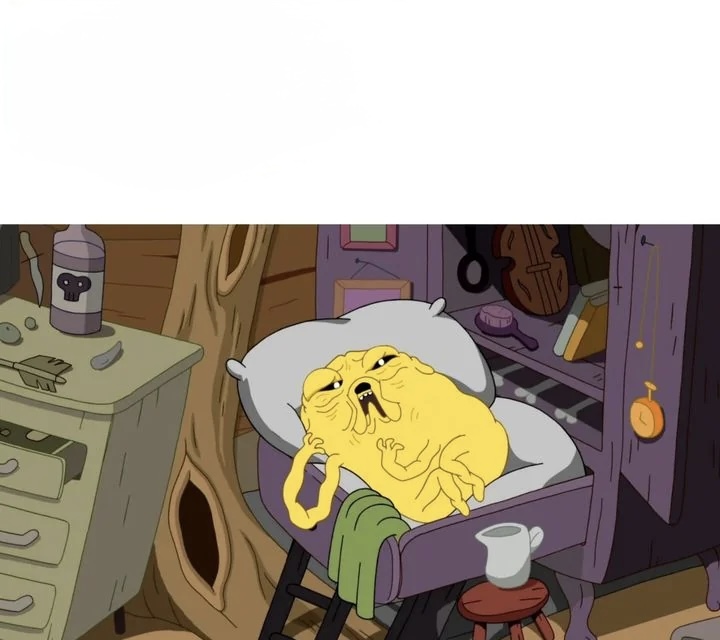 Jake the Dog Sick Blank Meme Template