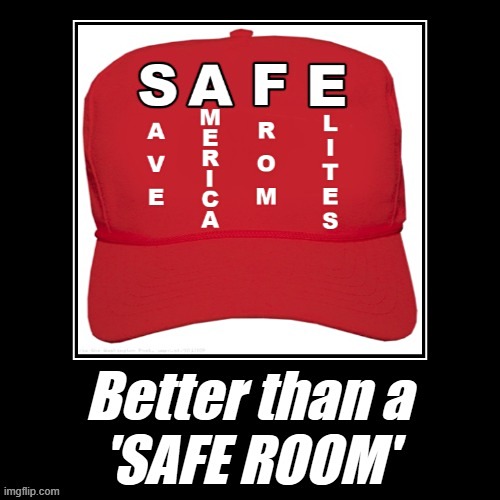 SAFE | image tagged in save,america,from,elites,hat,cap | made w/ Imgflip meme maker