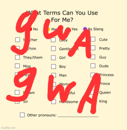 Pronouns Sheet | image tagged in pronouns sheet | made w/ Imgflip meme maker