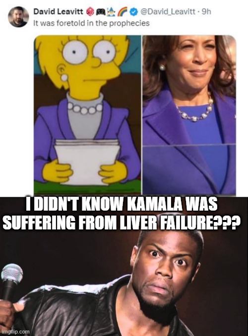 She Ain't Yellow! | I DIDN'T KNOW KAMALA WAS SUFFERING FROM LIVER FAILURE??? | image tagged in wait what | made w/ Imgflip meme maker