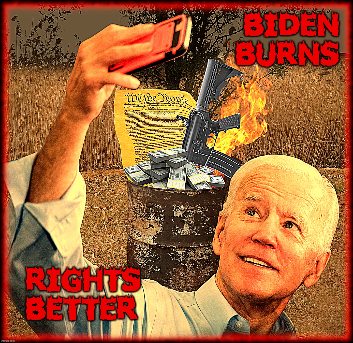 BIDEN BURNS RIGHTS BETTER | BIDEN
BURNS; RIGHTS
BETTER | image tagged in biden,burns,better,rights,liar,cheater | made w/ Imgflip meme maker