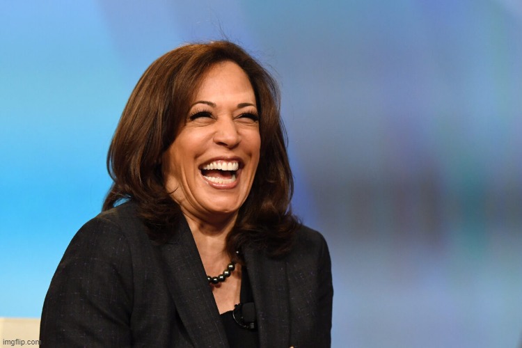 Kamala Harris laughing | image tagged in kamala harris laughing | made w/ Imgflip meme maker