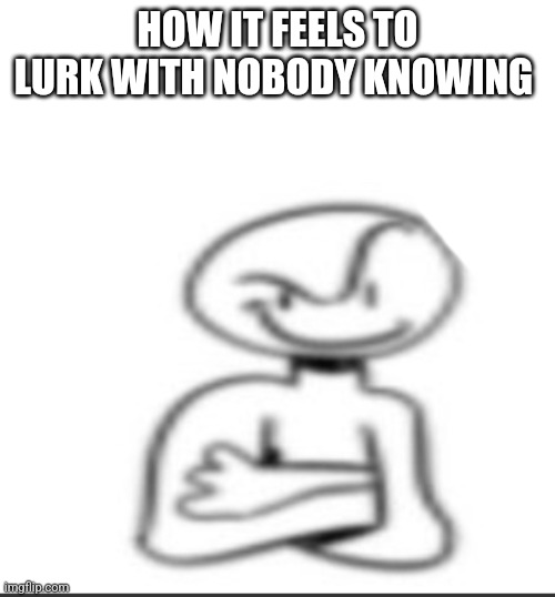 Nuh uh | HOW IT FEELS TO LURK WITH NOBODY KNOWING | image tagged in nuh uh | made w/ Imgflip meme maker