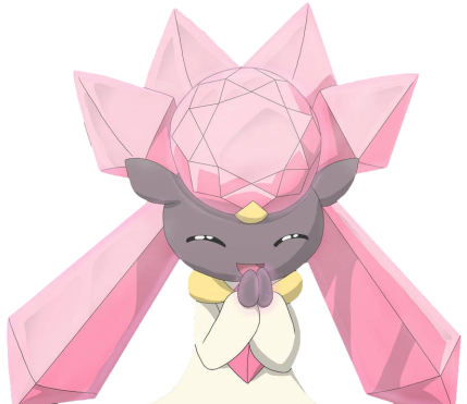 Diancie cheering/giggling Blank Meme Template