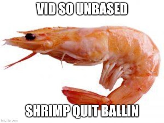 Shrimply | VID SO UNBASED SHRIMP QUIT BALLIN | image tagged in shrimply | made w/ Imgflip meme maker