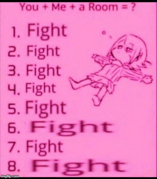 You + me + a room = ? | image tagged in you me a room | made w/ Imgflip meme maker