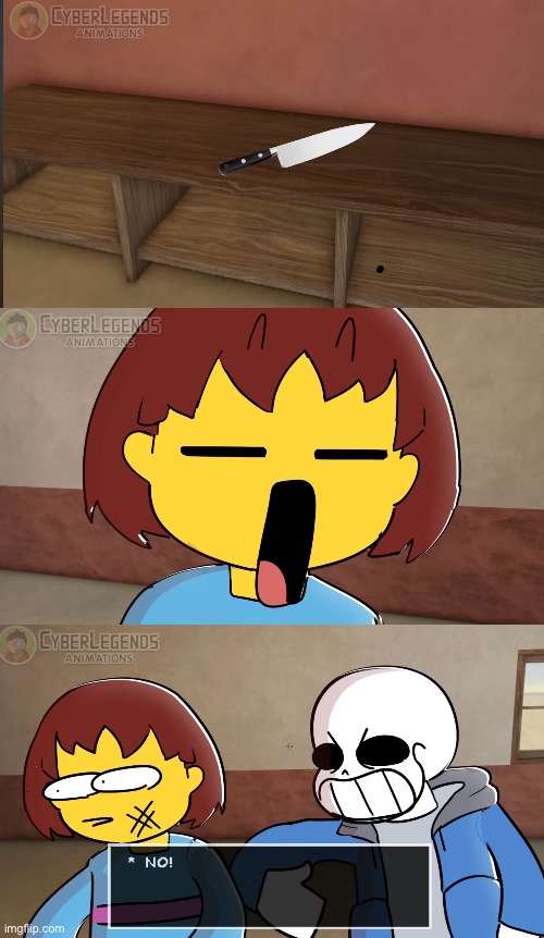 Frisk surprised Blank Meme Template