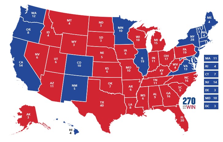 Electoral Map Blank Meme Template