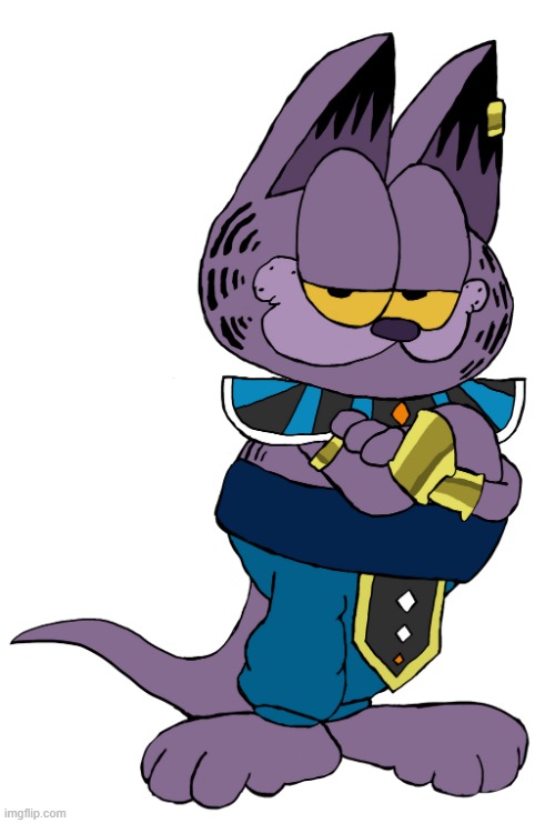 Garfield Beerus | image tagged in garfield beerus | made w/ Imgflip meme maker