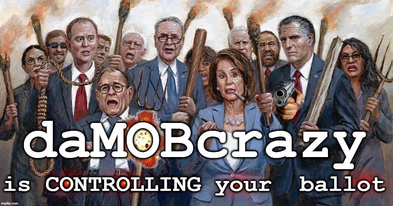 daMOBcrazy | image tagged in democracy,mob,rule,ballot,liars,cheaters | made w/ Imgflip meme maker