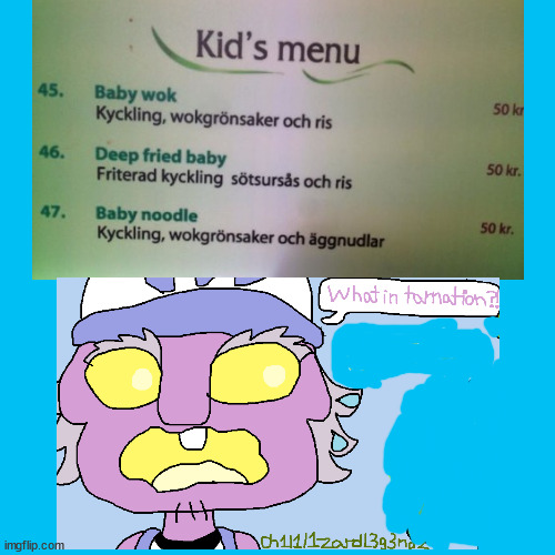 Swedish Kid's menu fail | image tagged in funny,menu,kids,baby,you had one job,hold up wait a minute something aint right | made w/ Imgflip meme maker