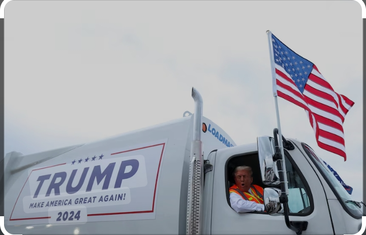 Trump garbage truck Blank Meme Template