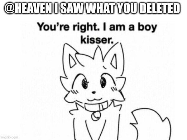 @HEAVEN I SAW WHAT YOU DELETED | made w/ Imgflip meme maker
