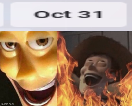 spooky | image tagged in satanic woody no spacing | made w/ Imgflip meme maker