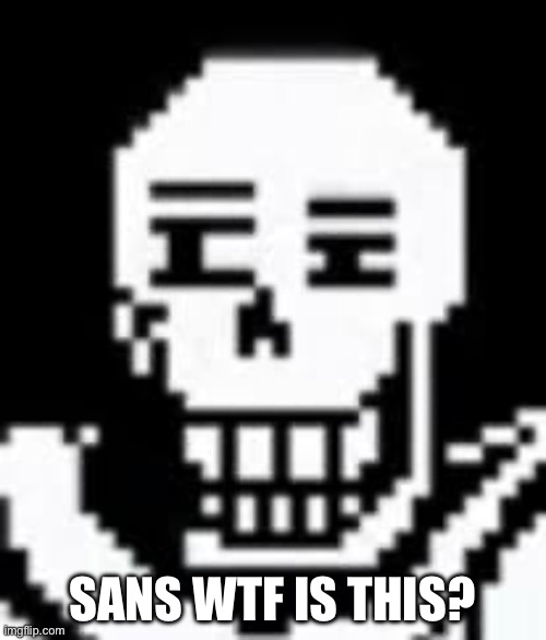 papyrus | SANS WTF IS THIS? | image tagged in papyrus | made w/ Imgflip meme maker