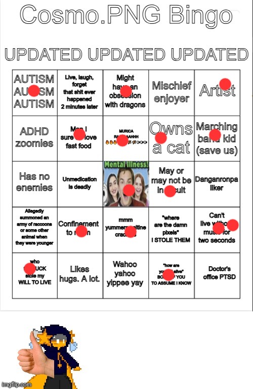 whatever | image tagged in cosmo png bingo triple updated | made w/ Imgflip meme maker