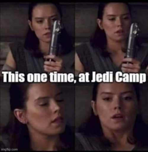 Rey and the Saber | image tagged in rey | made w/ Imgflip meme maker