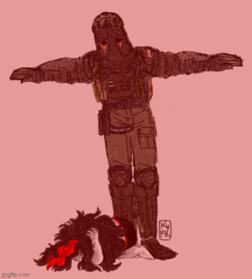 AFK t-posing over Claire ty kyfa | image tagged in afk t-posing over claire ty kyfa | made w/ Imgflip meme maker