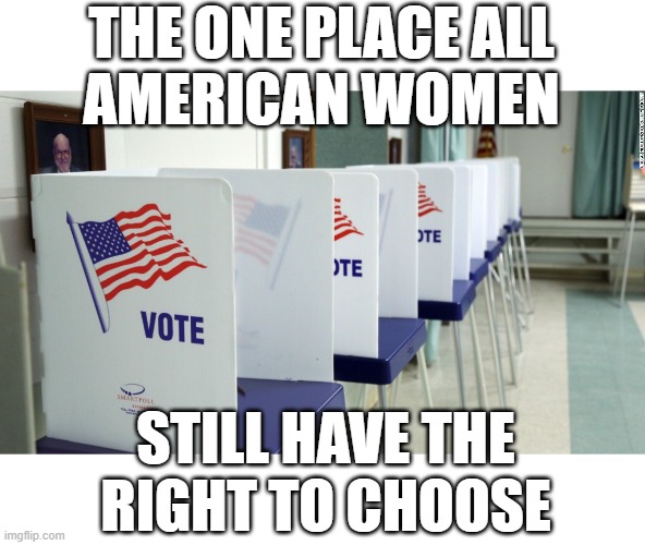 Women are dominating early voting across the country | THE ONE PLACE ALL
AMERICAN WOMEN; STILL HAVE THE
RIGHT TO CHOOSE | image tagged in vote,women's rights | made w/ Imgflip meme maker