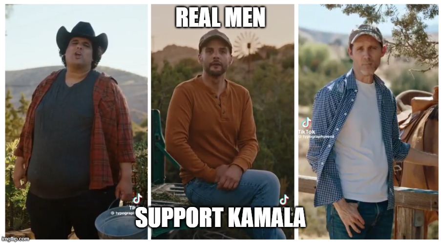 real men vote blue | REAL MEN; SUPPORT KAMALA | image tagged in white dudes for harris | made w/ Imgflip meme maker