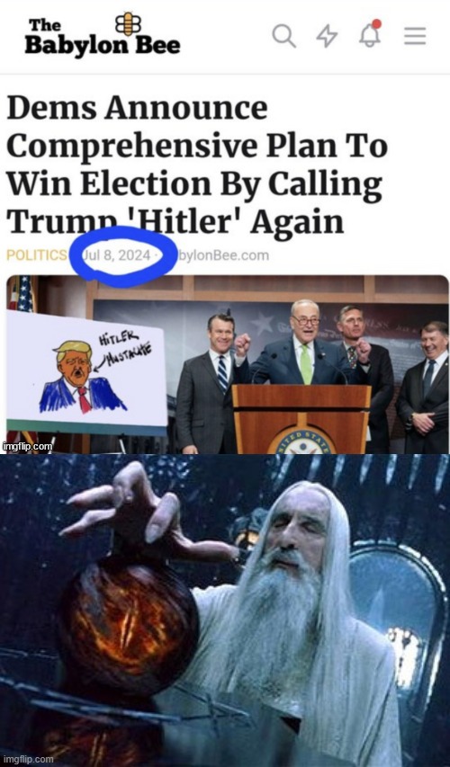 the Babylon Bee never disappoints | image tagged in crystal ball,october surprise,trump | made w/ Imgflip meme maker