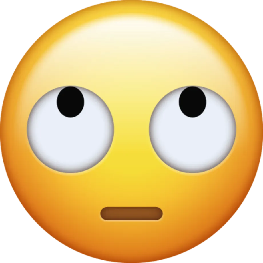 rolling eyes emoji transparent Blank Meme Template